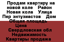 Продам квартиру на новой коле › Район ­ Новая кола › Улица ­ Пер.энтузиастов › Дом ­ 3 › Общая площадь ­ 40 › Цена ­ 450 000 - Свердловская обл. Недвижимость » Квартиры продажа   